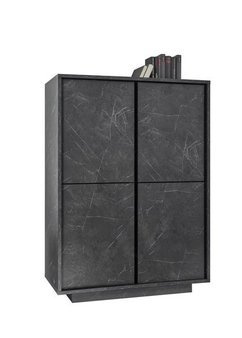 Komoda CARRARA wysoka marmur antracyt