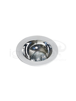 Lampa REMO 1 Downlight biała z chromowanym wkładem