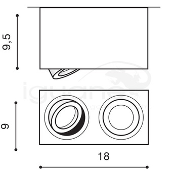 Plafon Brant 2 Square IP44 biały