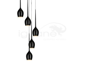 Lampa IZZA 5 wisząca czarna