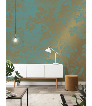 Mural Engraved Landscapes MW-035 złoty
