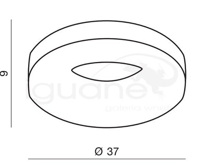 Plafon Ring LED 3000K biały