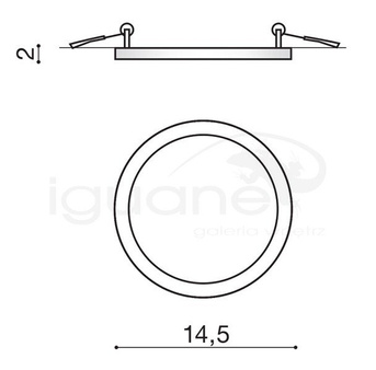 Lampa Slim 15 Round 3000K IP44 biała