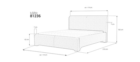 Łóżko tapicerowane 81236 gr. 1