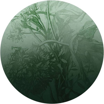 Mural koło Green Ombre Flower