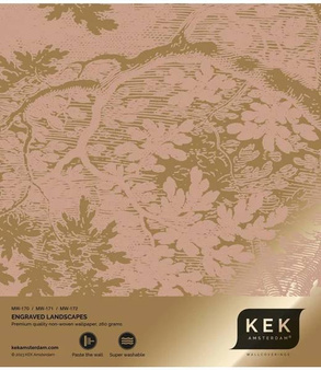 Mural Engraved Landscapes Nude MW-172 metallic gold