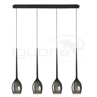 Lampa wisząca Izza 4 szkło przydymione