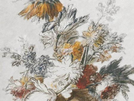 Mural Grey Classic Flower winyl