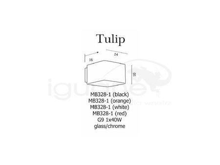 Lampa TULIP kinkiet czarna
