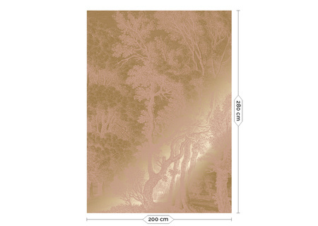 Mural Engraved Landscapes Nude MW-158 Metallic gold