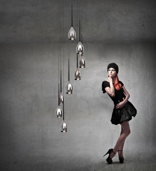 Lampa wisząca Izza 8 szkło przydymione