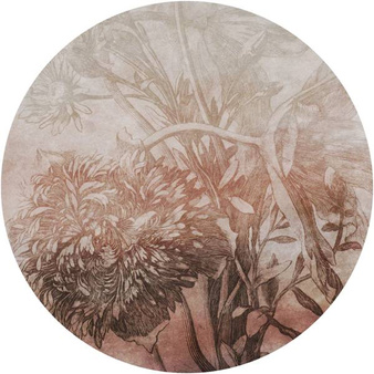 Mural koło Rust Ombre Flower