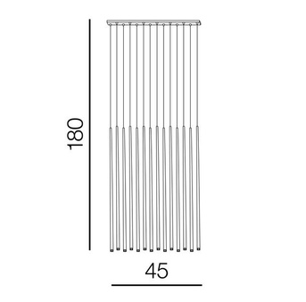 Lampa wisząca Louise 14 AZ3423 czarna