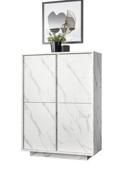 Komoda CARRARA wysoka marmur biały