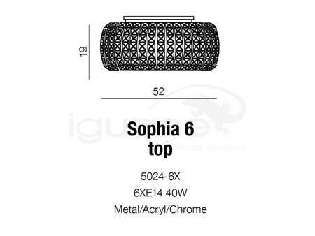 Lampa SOPHIA 6 plafon
