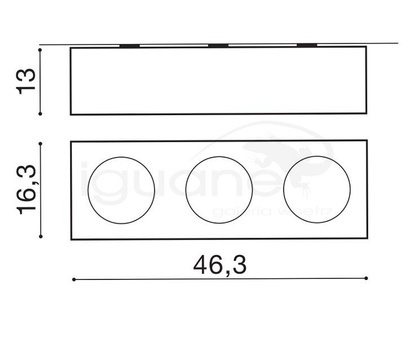 Plafon Paulo 3 230V czarny