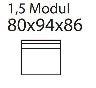 Moduł Noir Wood 1.5 skóra