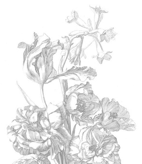 Mural Engraved Flowers BP-015