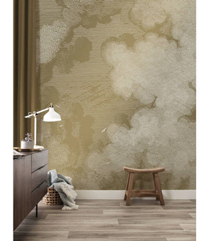 Mural Engraved Clouds MW-010 złoty