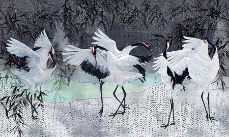 Mural Storks 35 0459 01 flizelina