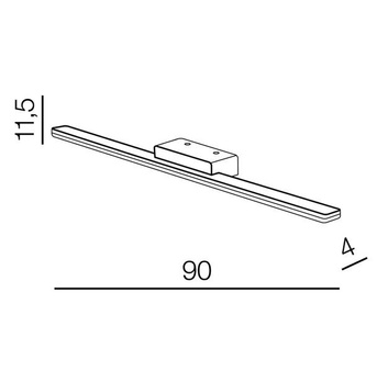 Lampa Epsilon 90 AZ3350 4000K czarna