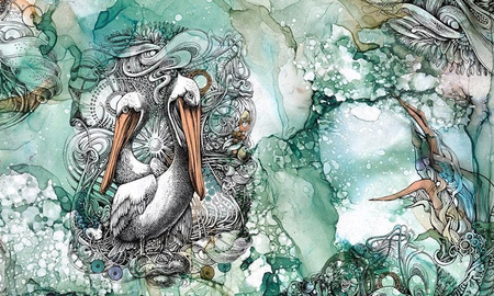 Mural Pelican 35 0522 08 flizelina