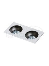 Lampa HUGO 2 Downlight biała z wkładem czarnym