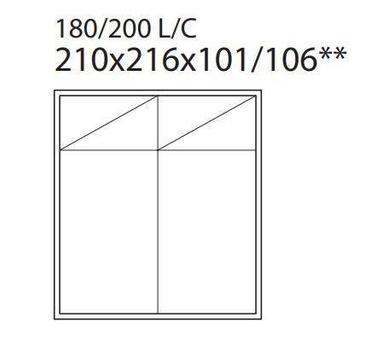 Łóżko Noche Bed 180x200 z pojemnikiem tkanina