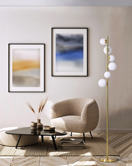 Lampa Sybilla 6 podłogowa czarna