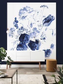 Mural XL Royal Blue Flowers BP-044