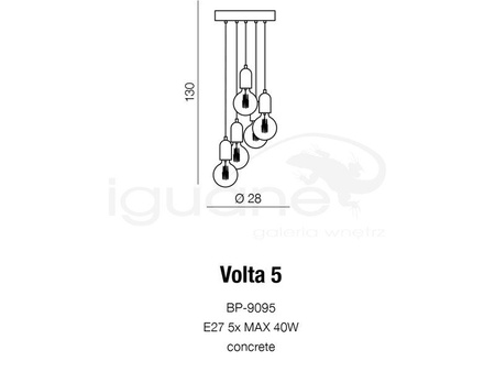 Lampa VOLTA 5