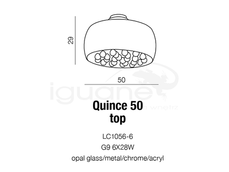 Lampa QUINCE 50 wisząca / plafon
