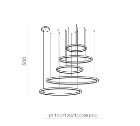 Lampa Halo 5 czarna