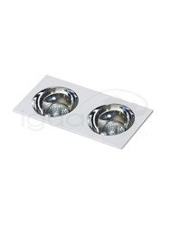 Lampa HUGO 2 Downlight białym z wkładem chrom