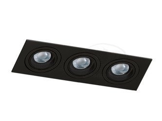 Lampa CARO 3 SQUARE czarna