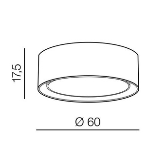 Plafon Milo XL AZ3330 biały tekstylny