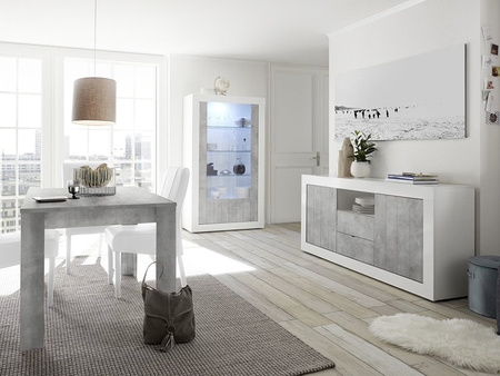 Witryna URBINO biała, beton