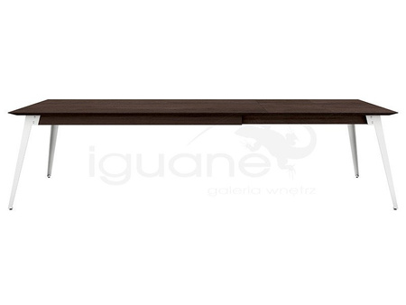 Stół LOFT CACAO 200 + 90 cm cm rozkładany nogi białe