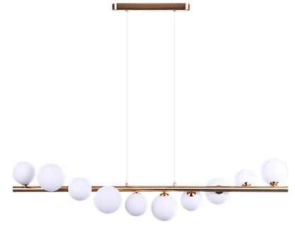 Lampa Sybilla 10 wisząca gold