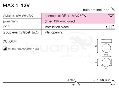 Lampa MAX 1 12V
