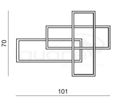 Kinkiet Quadratus Wall dimm czarny