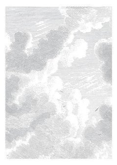 Mural Engraved Clouds WP-621