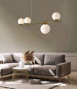 Lampa Santander wisząca złota