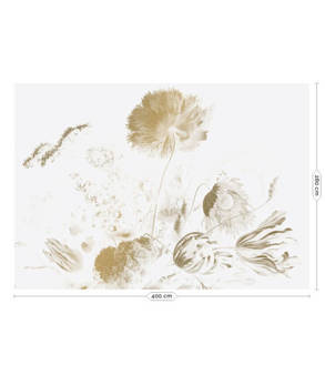 Mural Golden Age Flowers MW-051 złoty