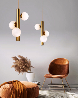 Lampa Cortega wisząca złota