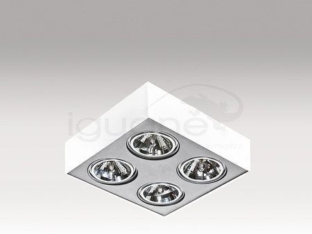 Lampa PAULO 4 12V biała / aluminiowa