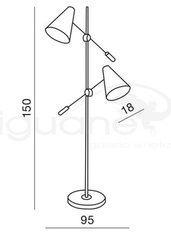 Lampa podłogowa Kaja czarna