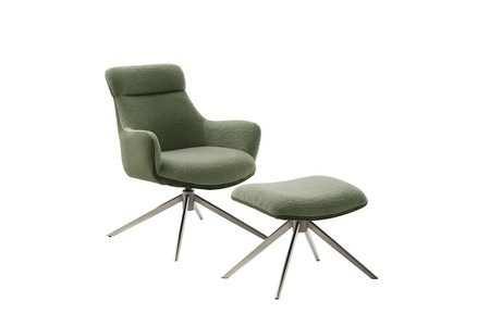 Fotel relax z podnóżkiem PELION E oliwkowy