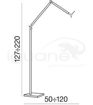 Ramię podłogowe Lampbody Zyta Floor czarne