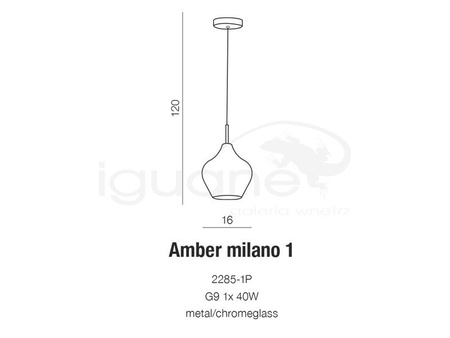 Lampa AMBER MILANO 1